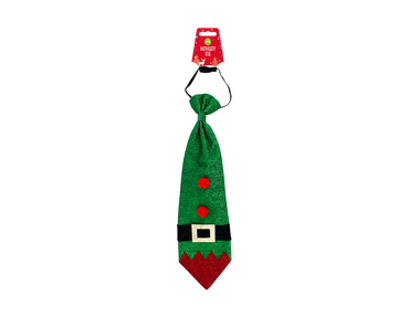Mens Christmas Stick On Tie Glitter Sparkle Novelty Party Fancy Dress Xmas Gift - ZYBUX
